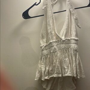 White Halter Top